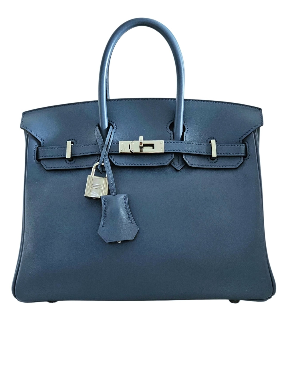 Hermès Birkin 25 Swift Leather - Bleu Brighton Palladium Hardware
